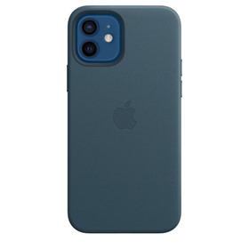 Apple Leather Case iPhone 12/12 Pro with MagSafe Baltic Blue
