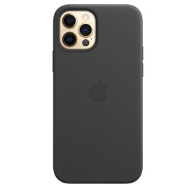 Apple Leather Case iPhone 12/12 Pro with MagSafe Black