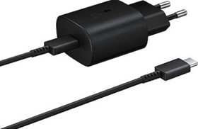 Samsung USB Type-C Cable & Wall Adapter Μαύρο (Travel Adapter 25W)